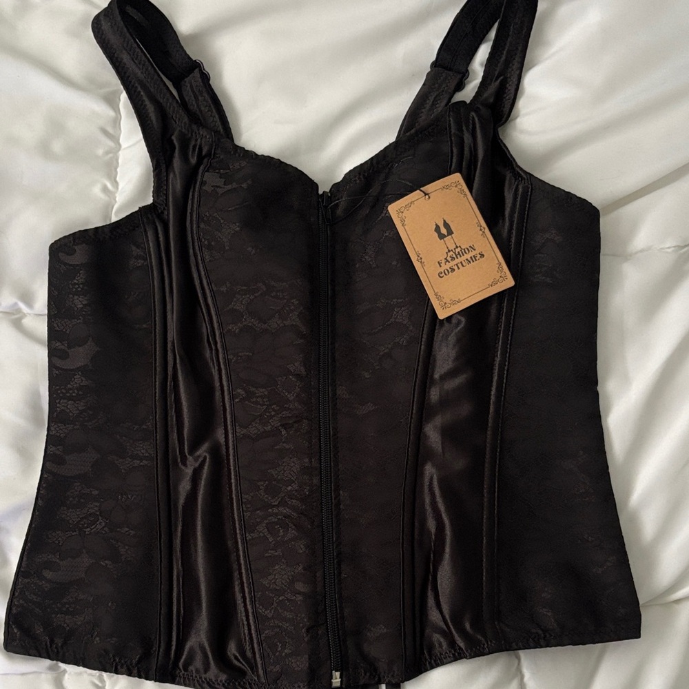Black Lace Corset Top